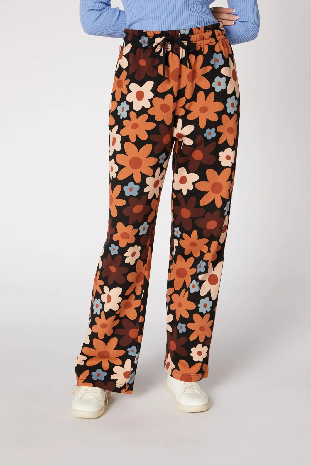 60S Daisy Floral Straight Leg Pant