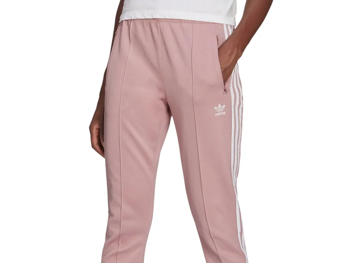 adidas Women's Superstar Full Length Track Pants Pink Size X-Small