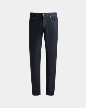 Adrien Brody Travel Collection Denim Pants In Navy Blue Mix Cotton 