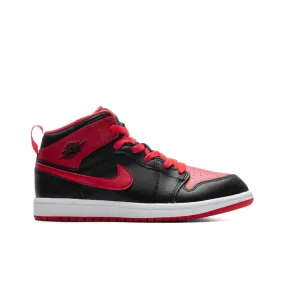 Air Jordan 1 Mid (PS) - Black/Fire Red/White