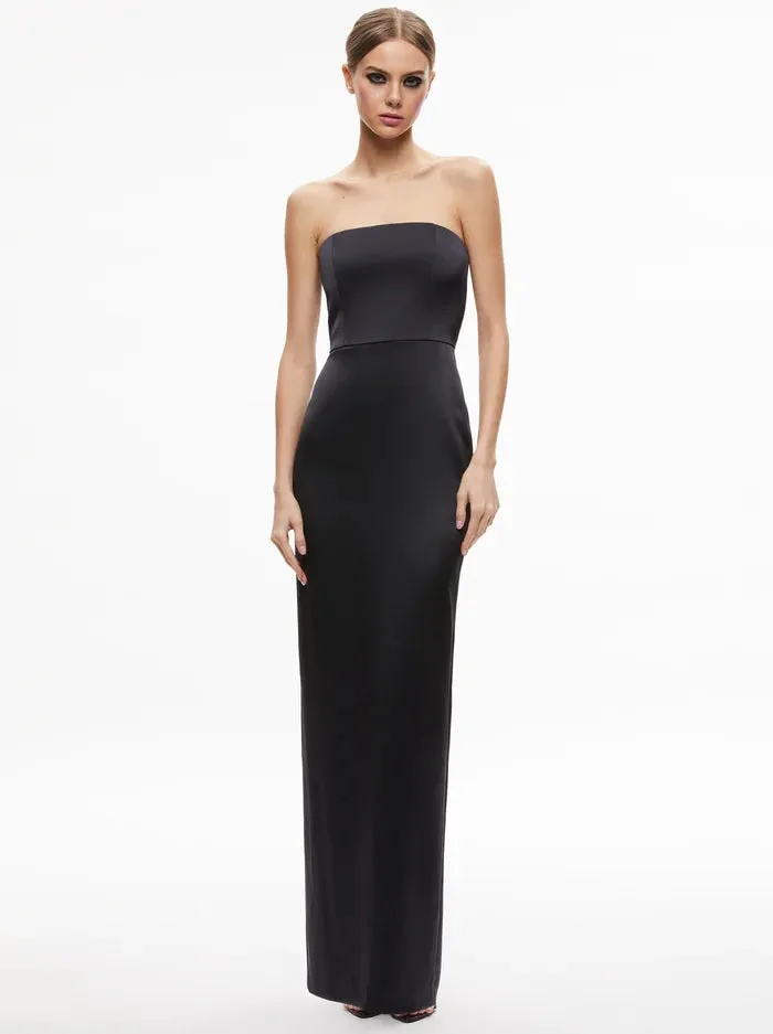 Alice + Olivia - Doreen Strapless Maxi Dress - Black