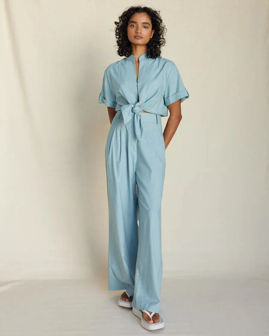 Amelius - Bridgette Linen Pant Duckegg Blue