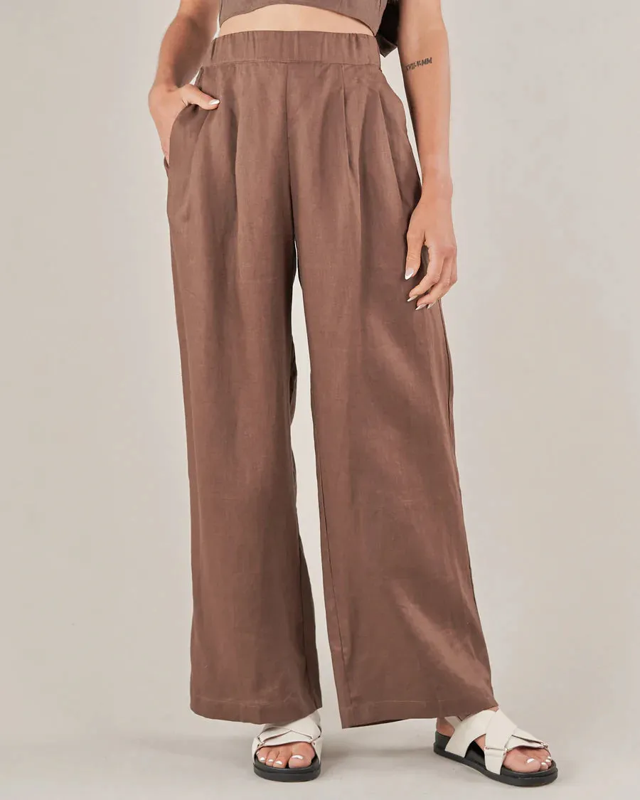 Amelius - Cancun Linen Pant Chocolate