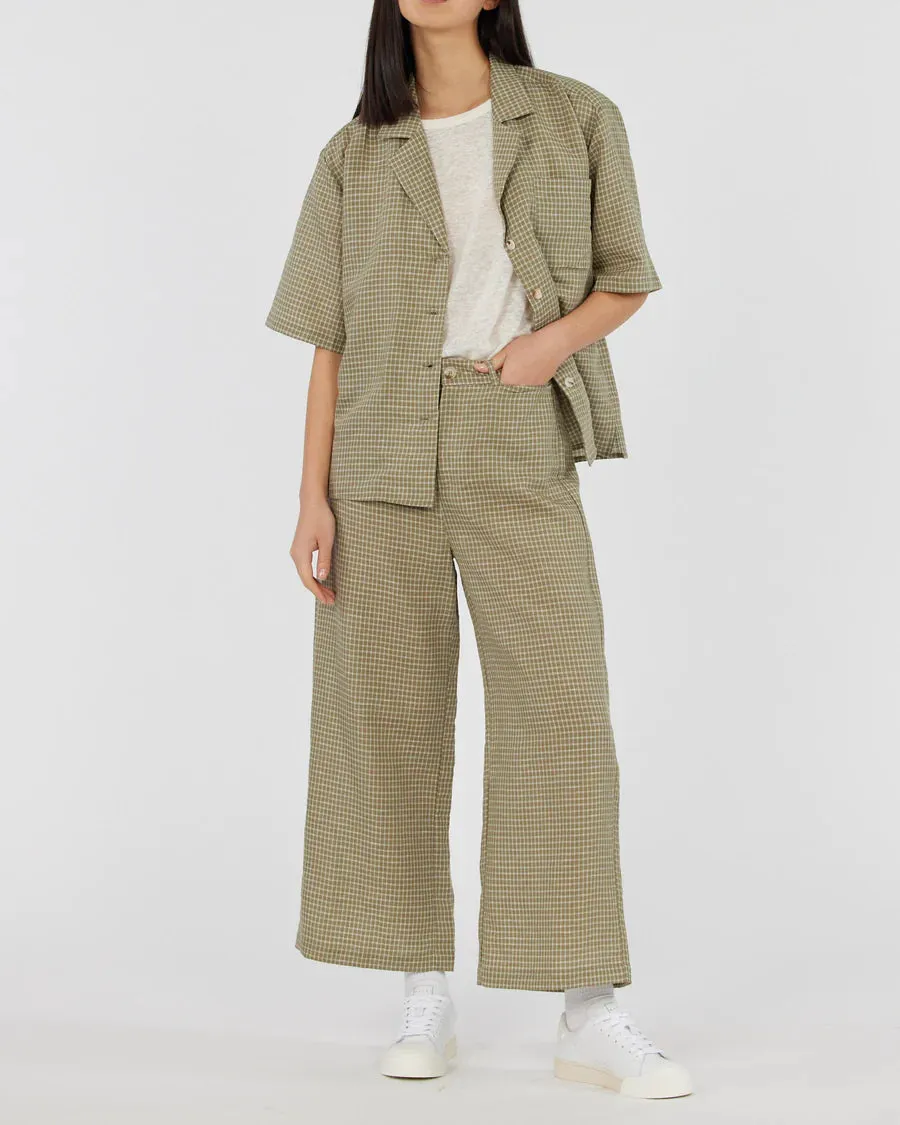 Amelius - Virtuous Check Cropped Pant Olive