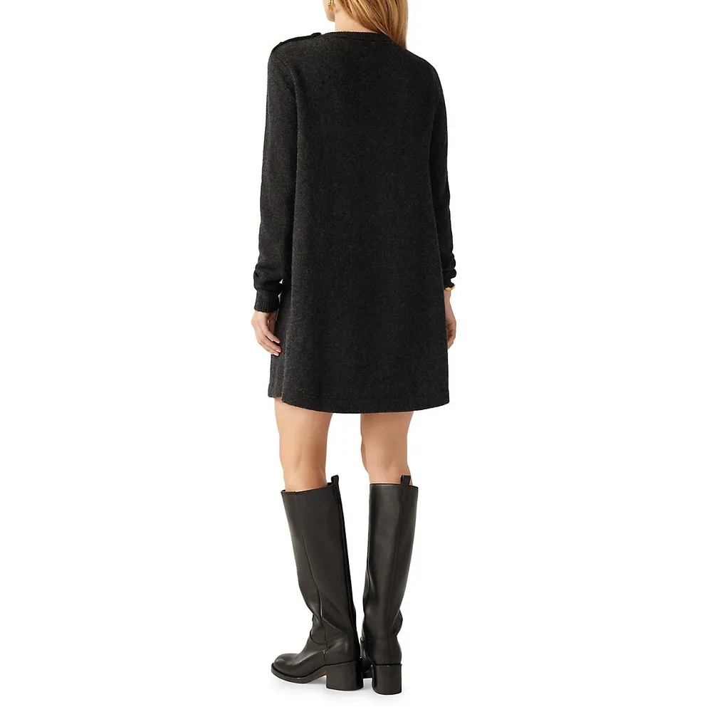 ba&sh Carella Cashmere Sweater Mini Dress