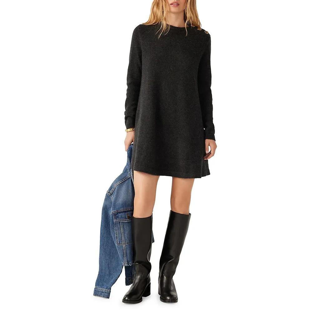 ba&sh Carella Cashmere Sweater Mini Dress