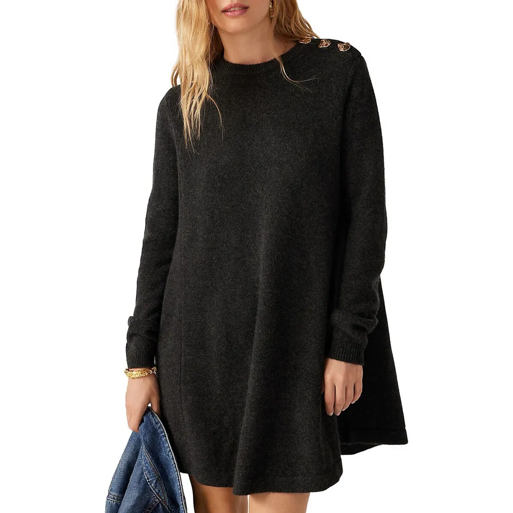 ba&sh Carella Cashmere Sweater Mini Dress