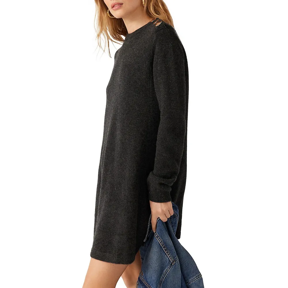 ba&sh Carella Cashmere Sweater Mini Dress