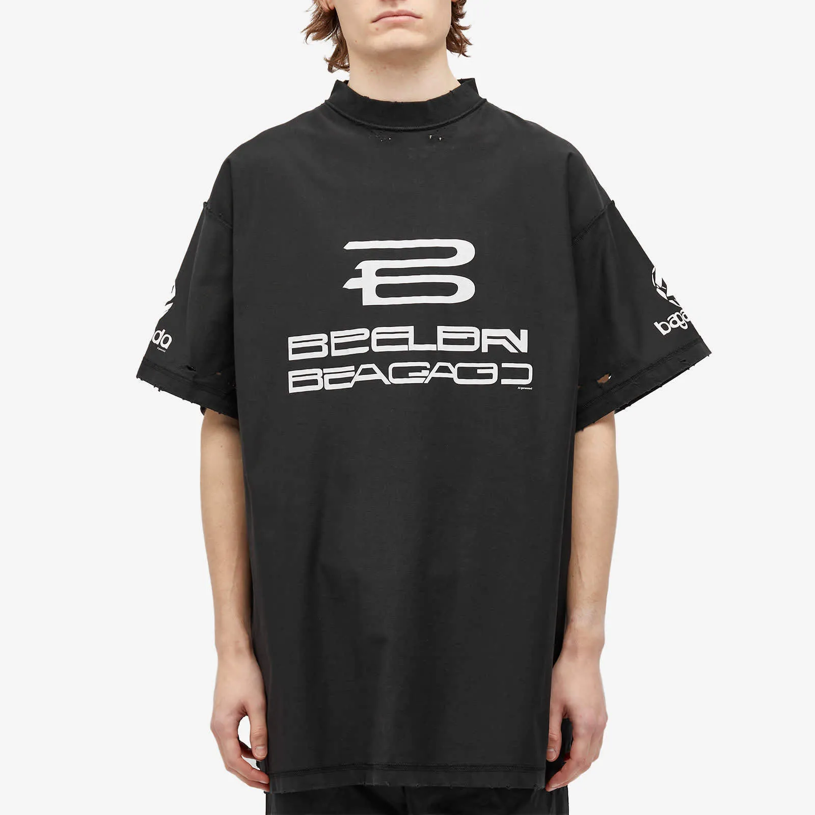 BALENCIAGA  |Street Style Logo Military Luxury T-Shirts