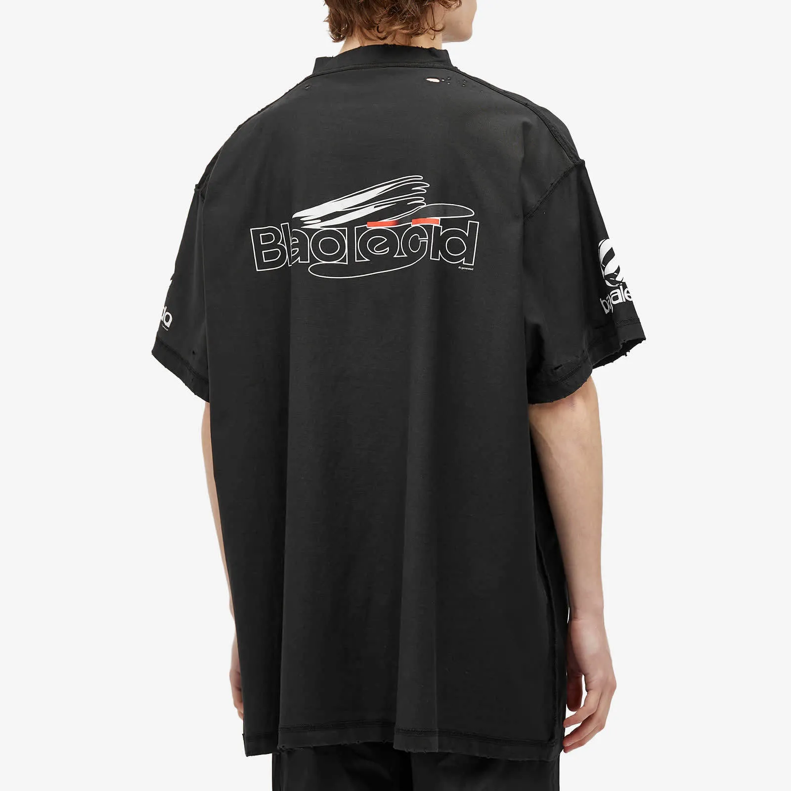 BALENCIAGA  |Street Style Logo Military Luxury T-Shirts