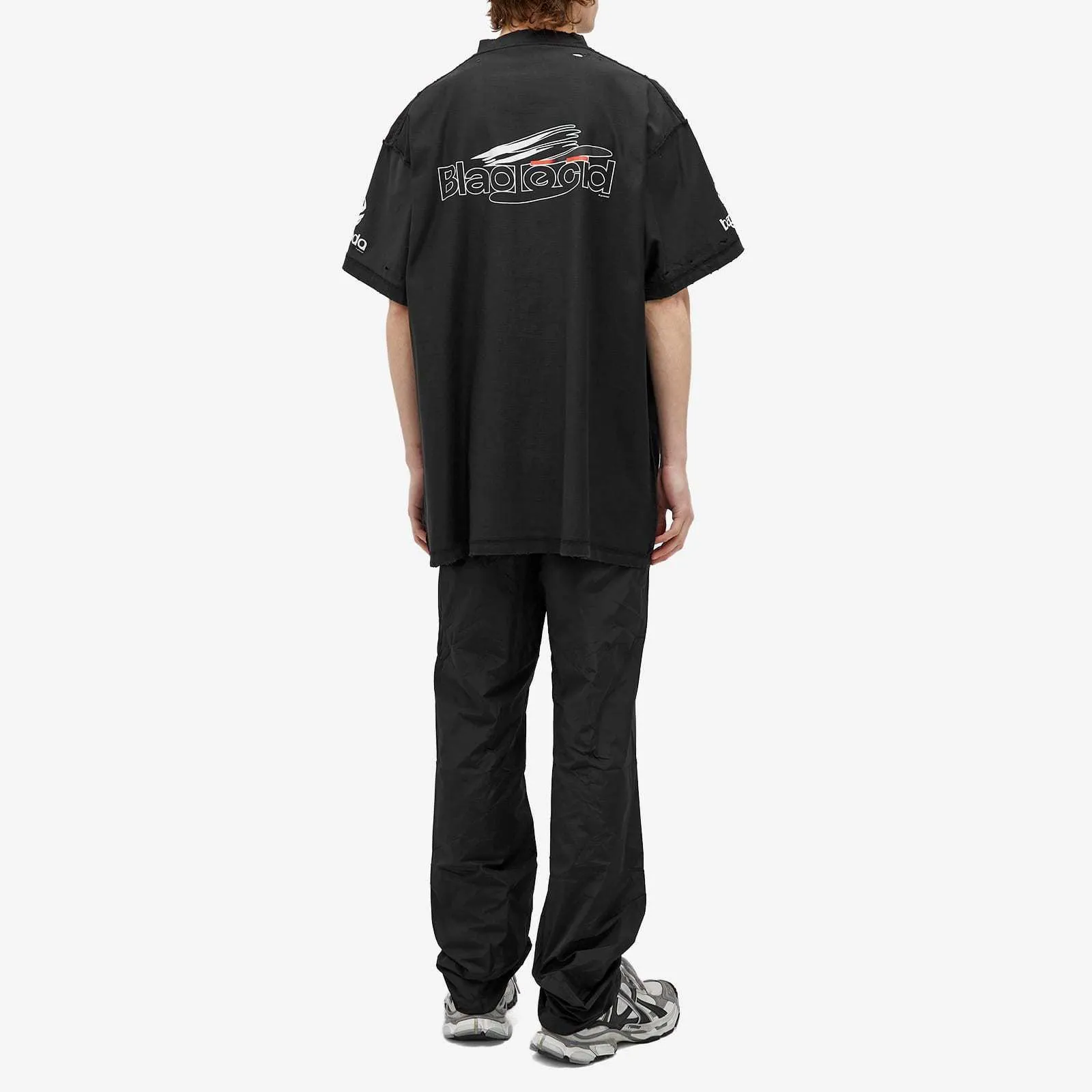 BALENCIAGA  |Street Style Logo Military Luxury T-Shirts