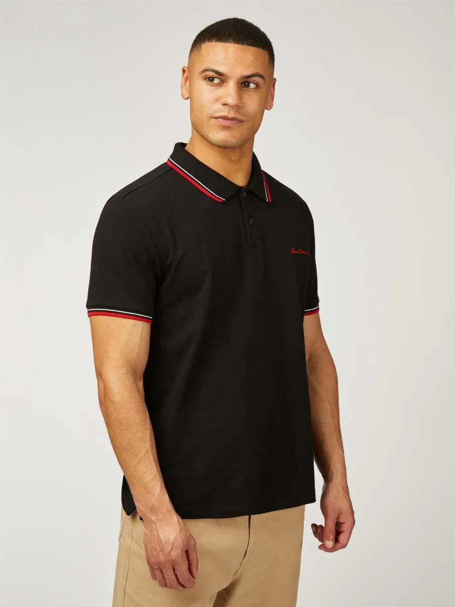 Ben Sherman Signature Pique Polo Shirt Black