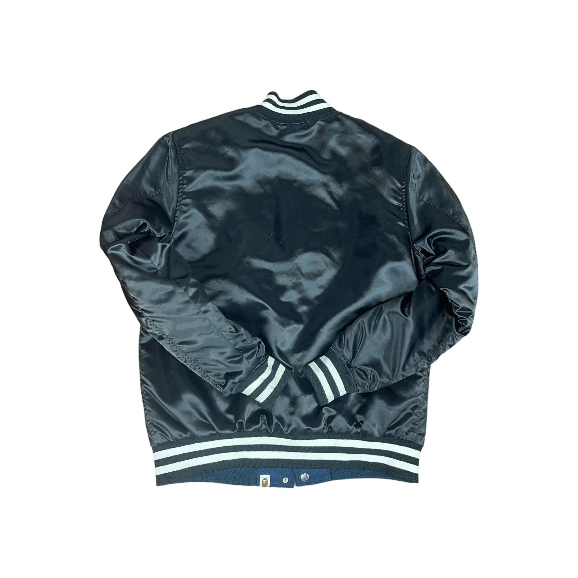 Black A Bathing Ape (BAPE) Varsity Jacket - Large