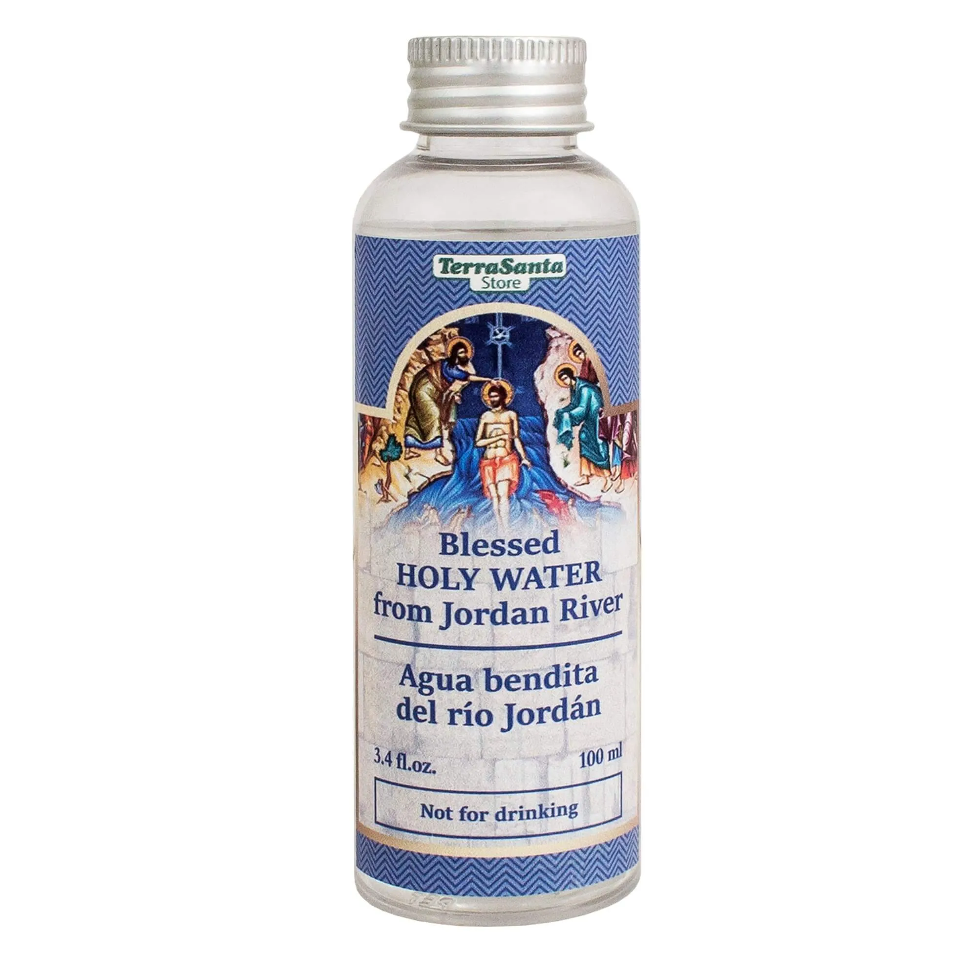 Blessed Holy Water Jordan's River Authentic Bottle Holy Land 3.4 fl.oz/100 ml