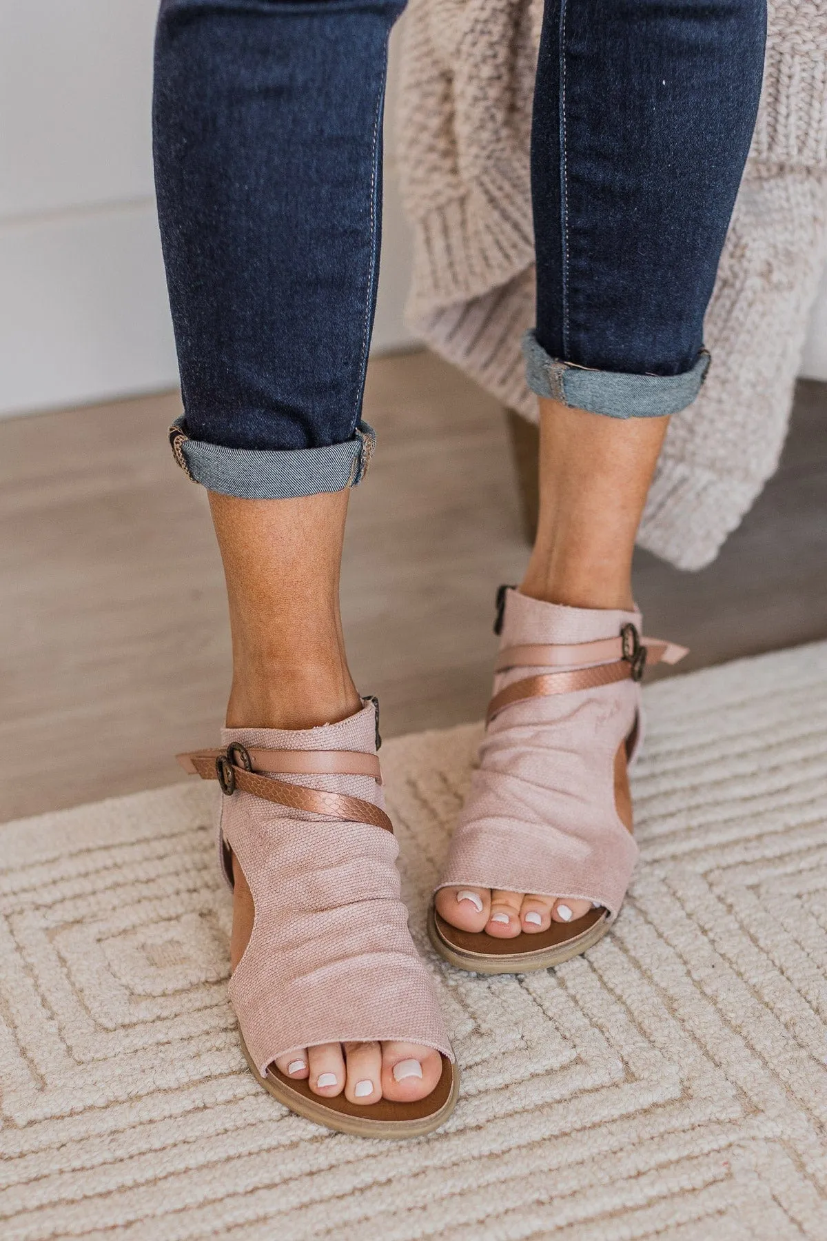 Blowfish Boxie Sandals- Lotus Rancher/Rose Gold