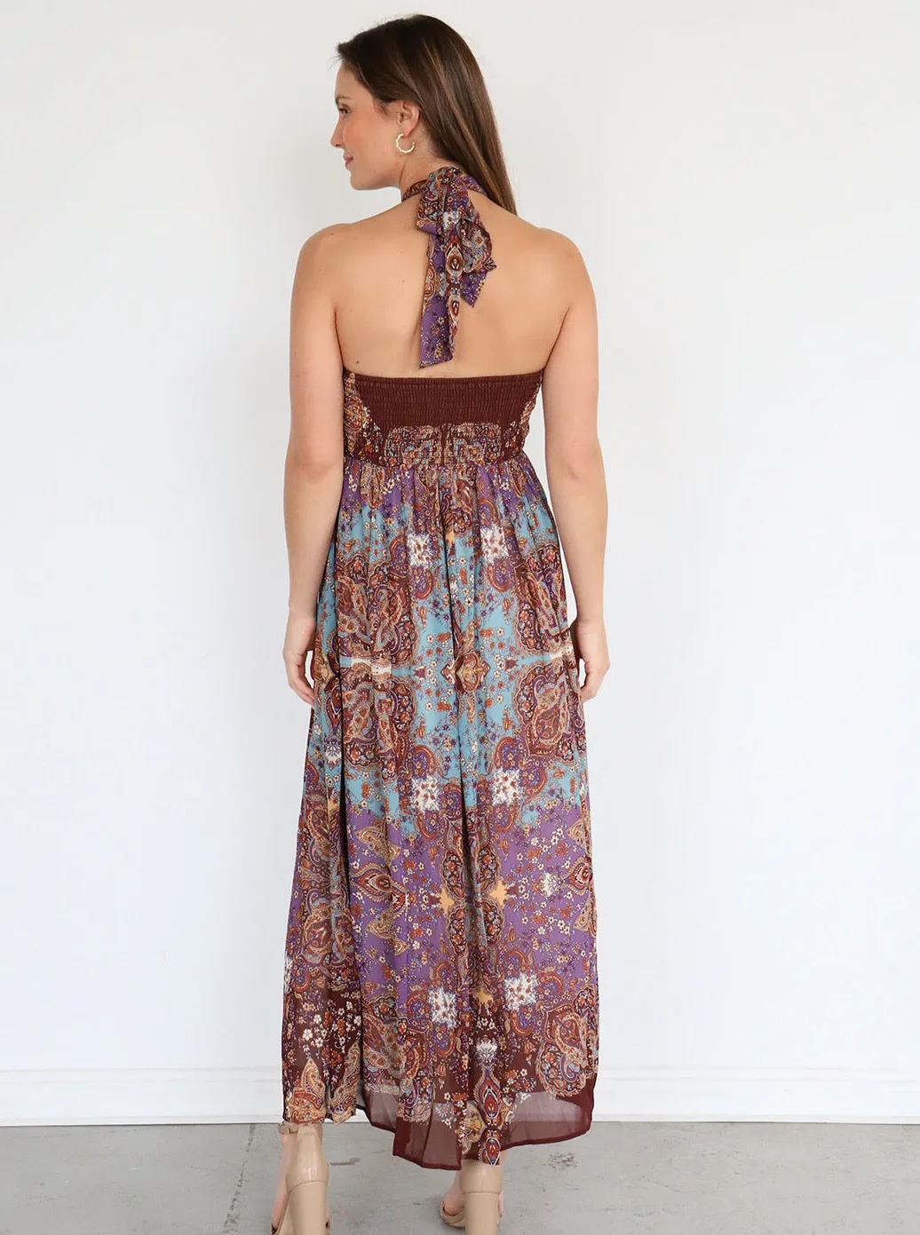 Bohemian Halter Maxi Dress