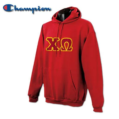 Chi Omega Champion Powerblend Hoodie - S700 - TWILL