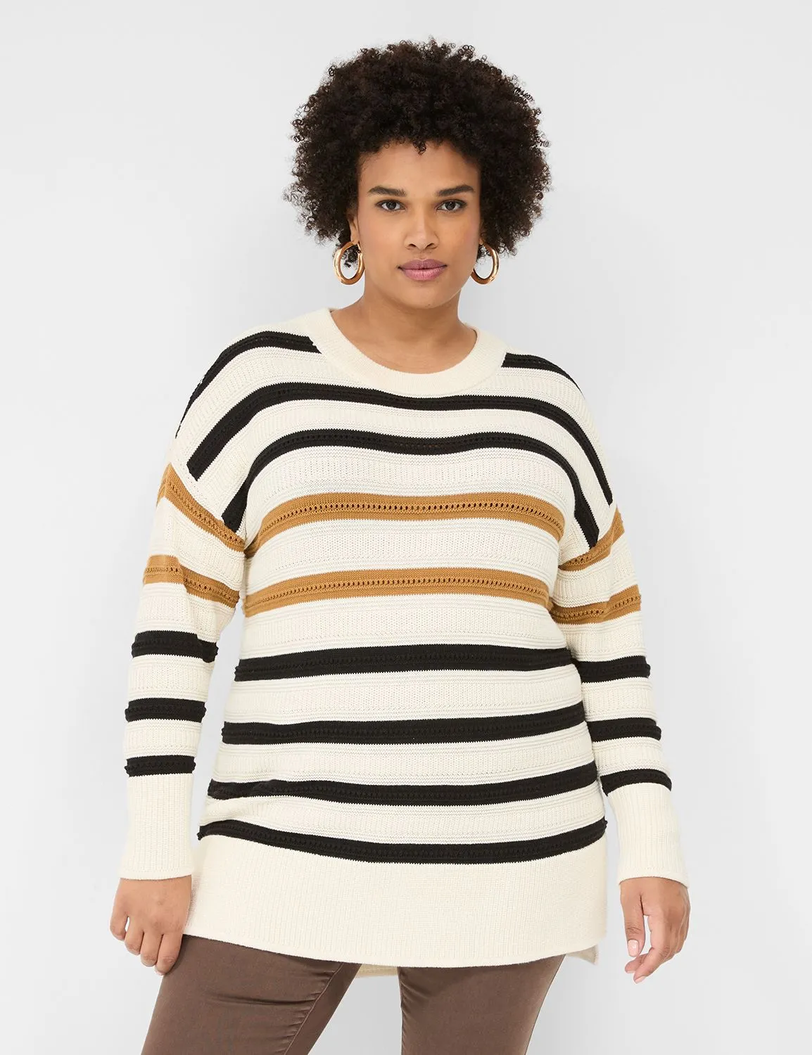 Crew-Neck Striped Sweater