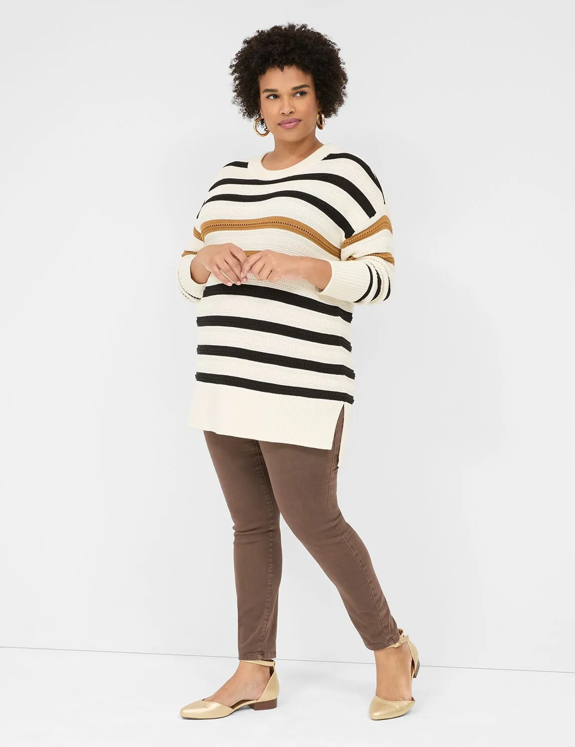 Crew-Neck Striped Sweater