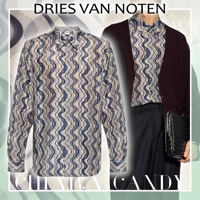 Dries Van Noten  |Silk Street Style Long Sleeves Designers Shirts