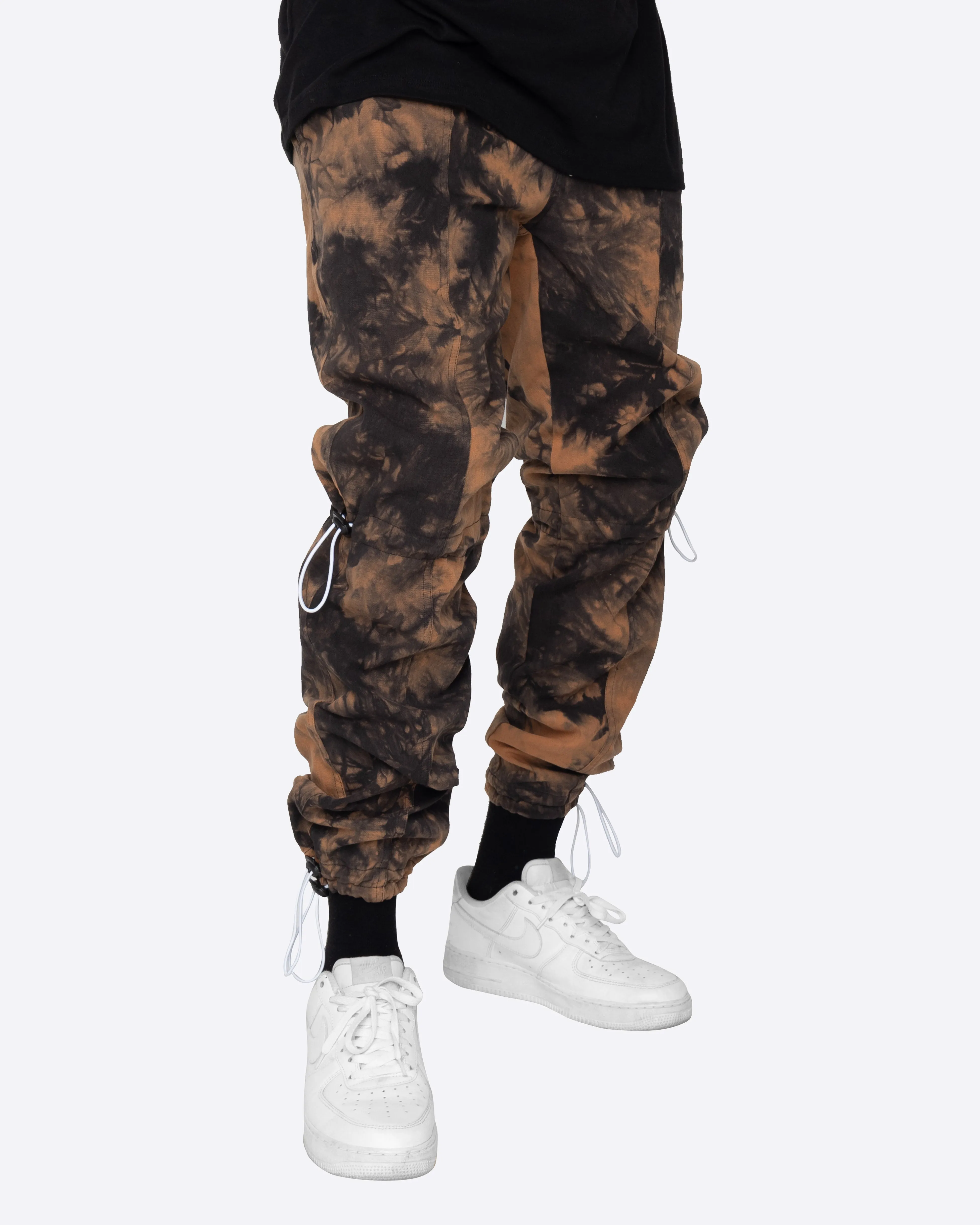 EPTM TIE DYE HYPER TRACK PANTS-BROWN