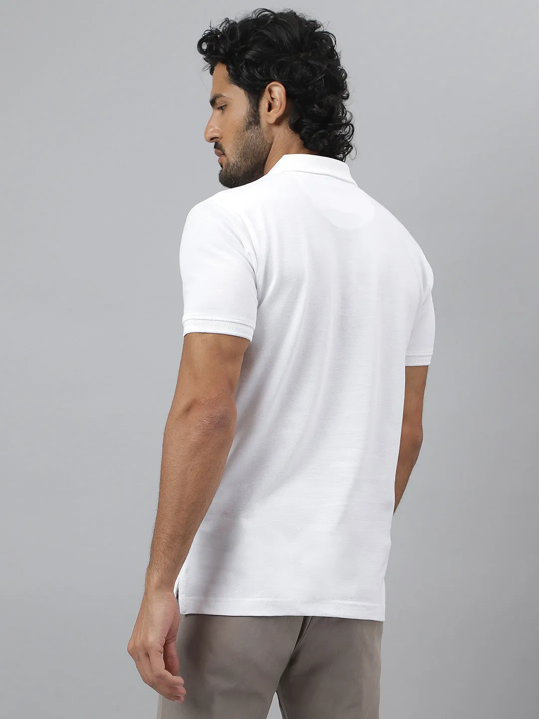 Essential 100% Cotton White Polo - Golfer