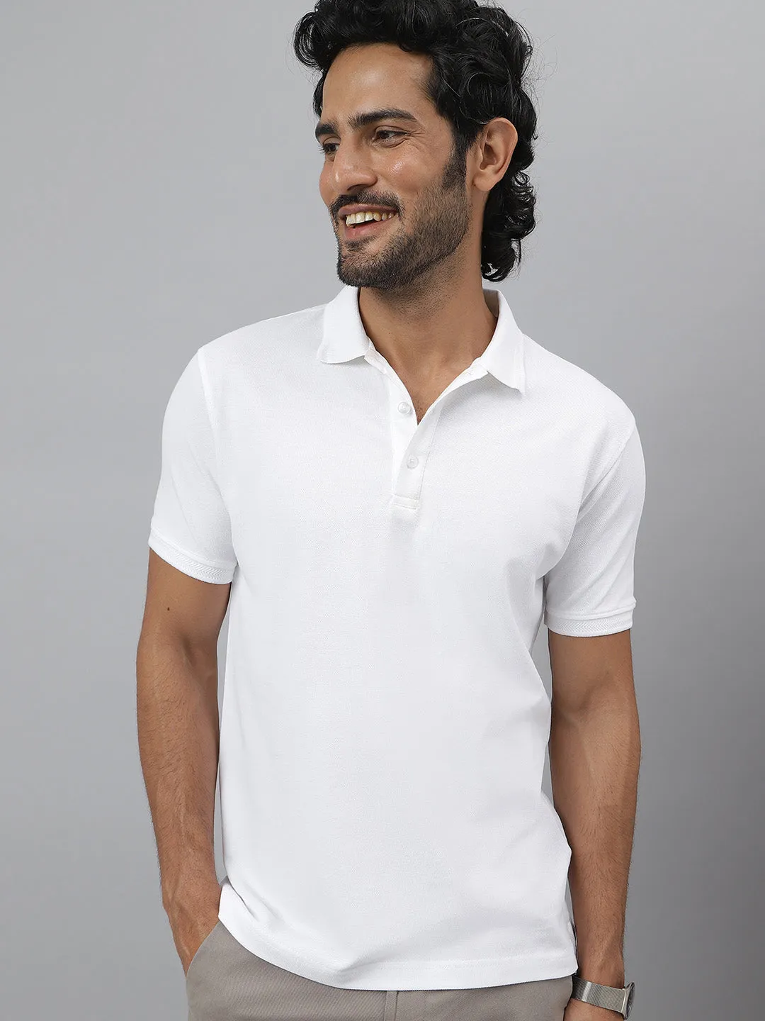 Essential 100% Cotton White Polo - Golfer