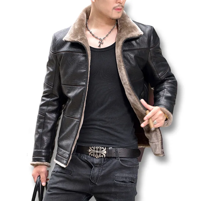 Giacca Pelle Uomo Jaqueta De Couro Masculina Jackets Coast Men's Casual Slim Fit Motorcycle Leather Jackets SM6