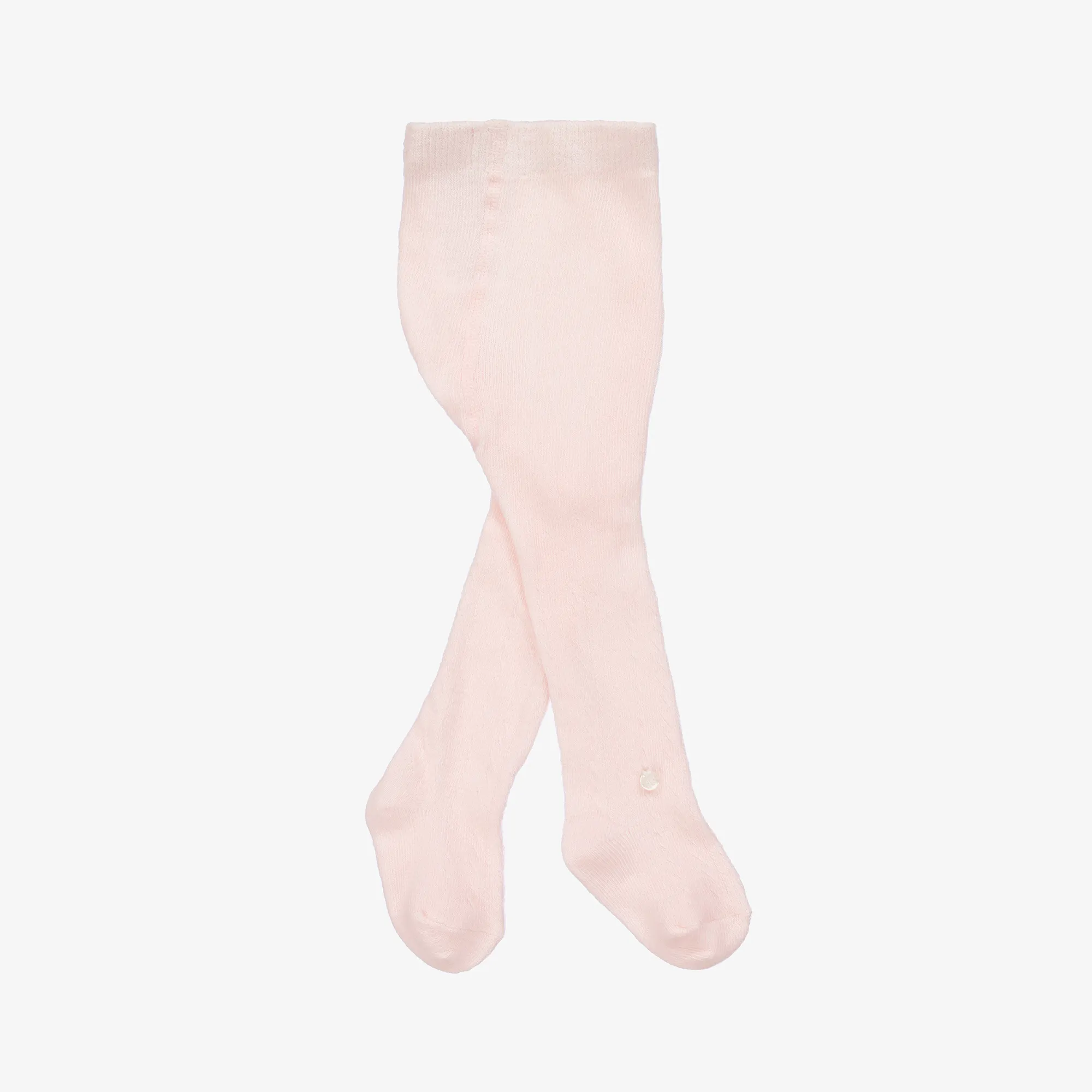 Girls Pink Cotton Tights