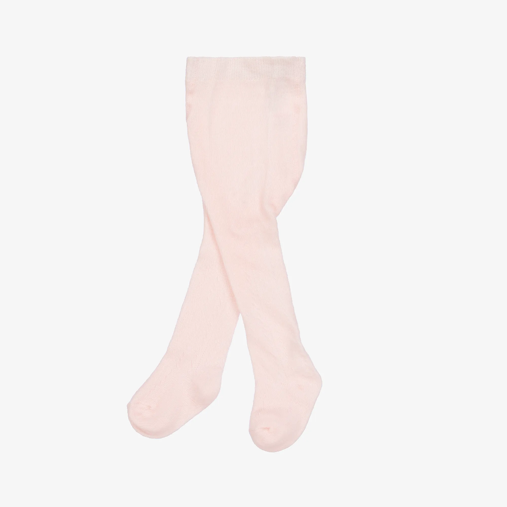 Girls Pink Cotton Tights