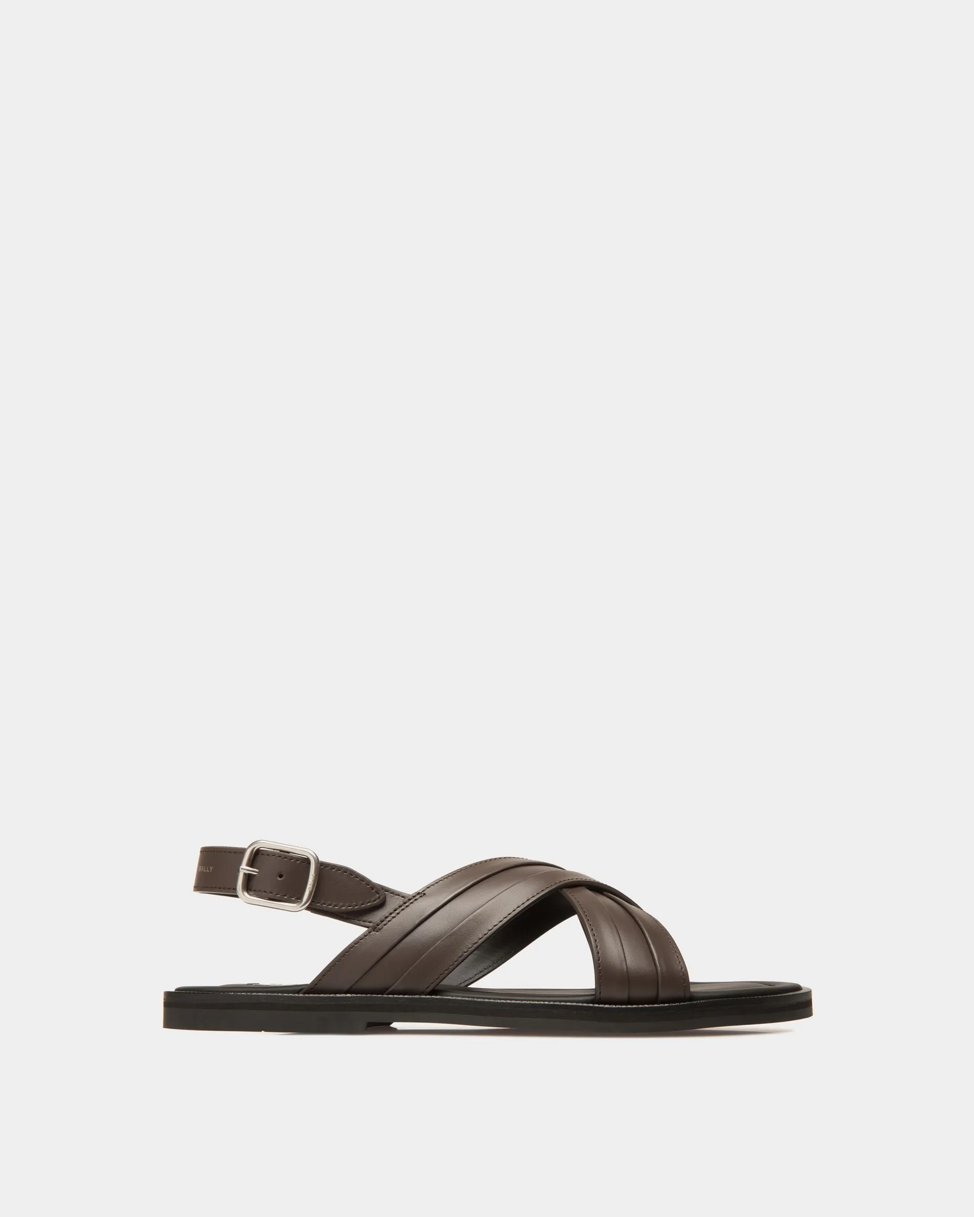 Glide Sandal In Ebano Leather 