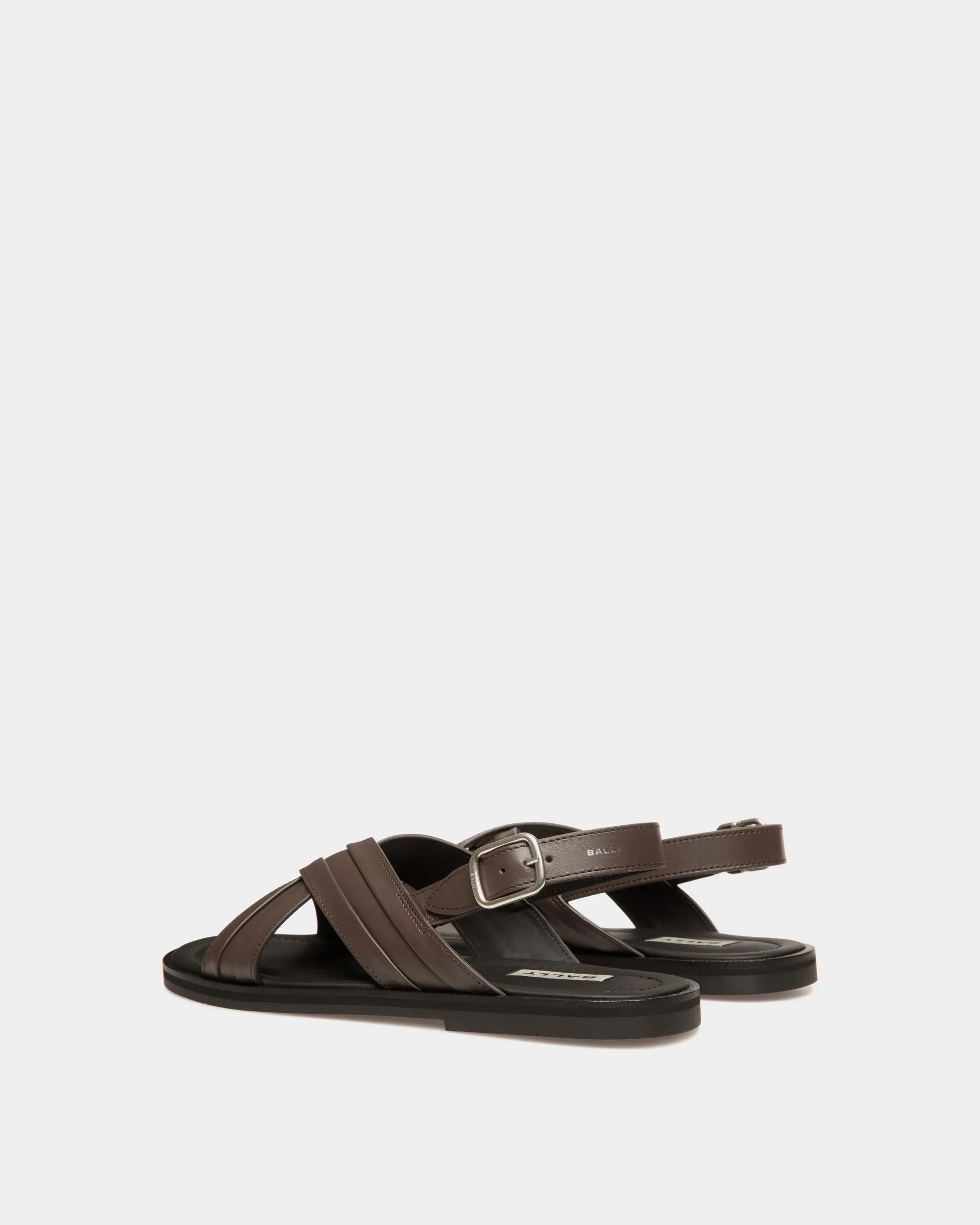 Glide Sandal In Ebano Leather 