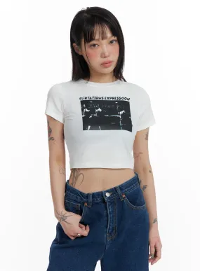 Graphic Crop Tee IF423