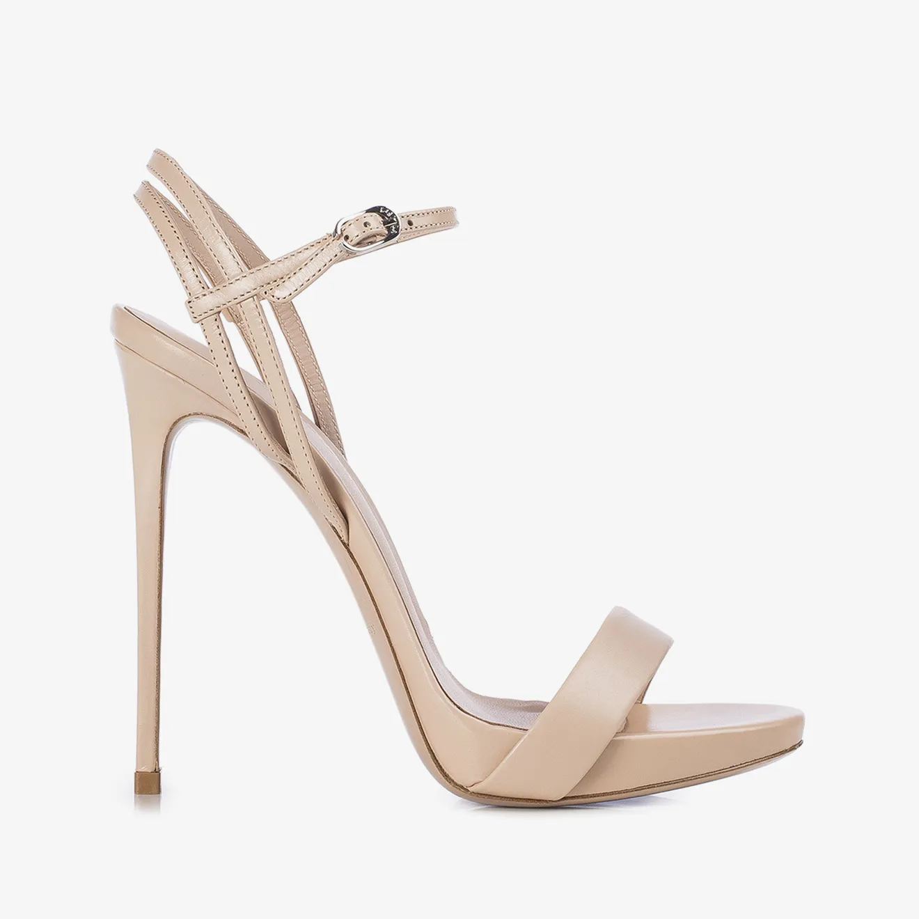 GWEN SANDAL 120 mm Skin nude leather sandal