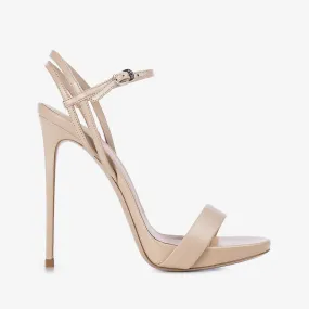 GWEN SANDAL 120 mm Skin nude leather sandal