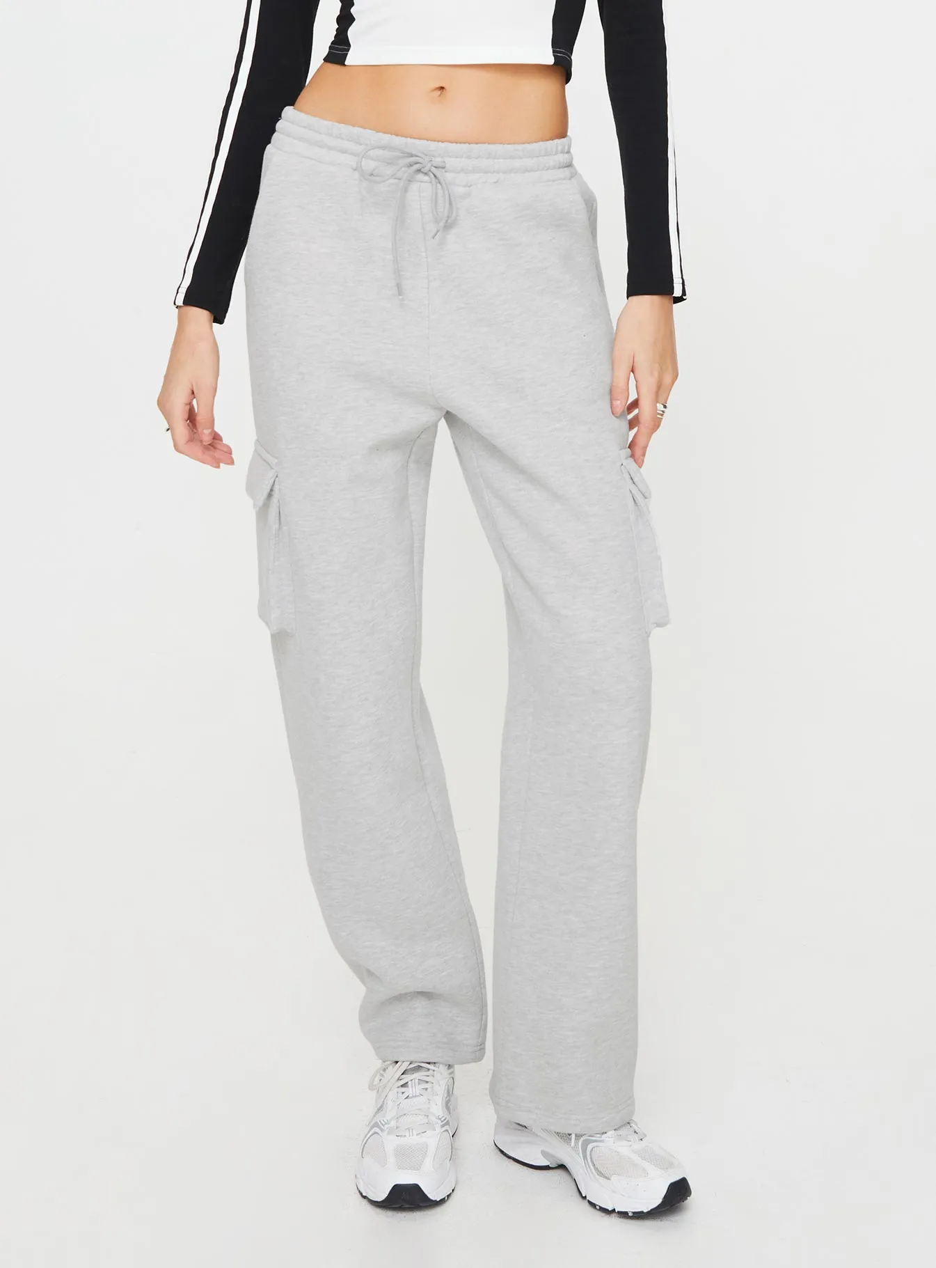 Hamner Cargo Track Pants Grey Marle