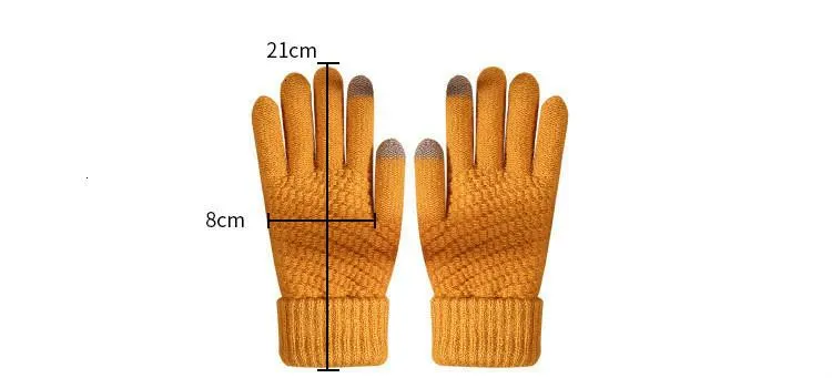 Hiver Femme Women's Winter Black Touch Screen Guantes Gloves Handschoenen