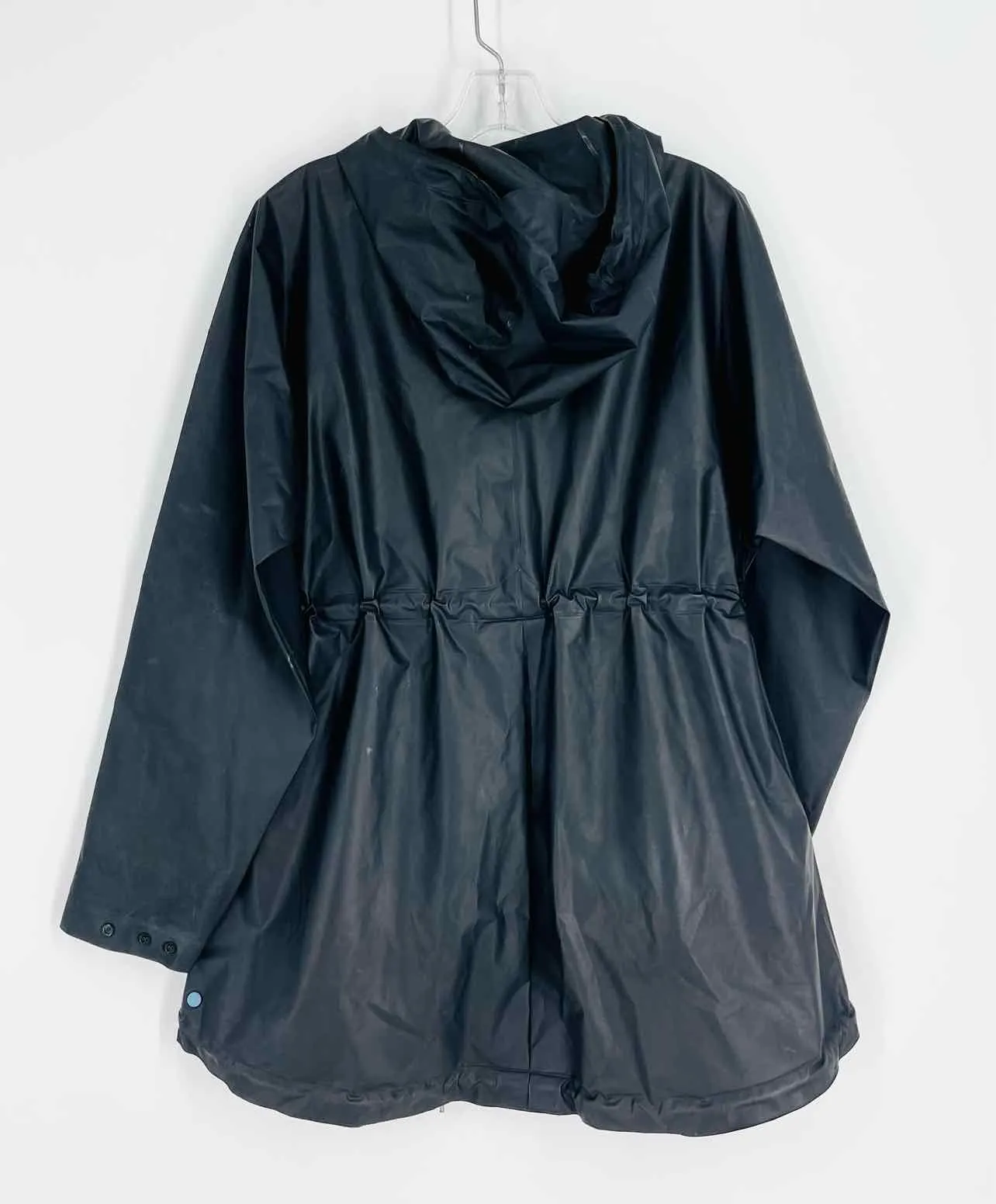 Hunter Size M Black Cinched Rubber Jackets Raincoat