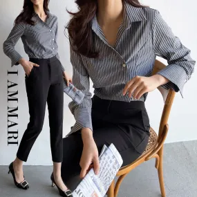 I AM MARI  |Long Sleeves Office Style Elegant Style Shirts & Blouses