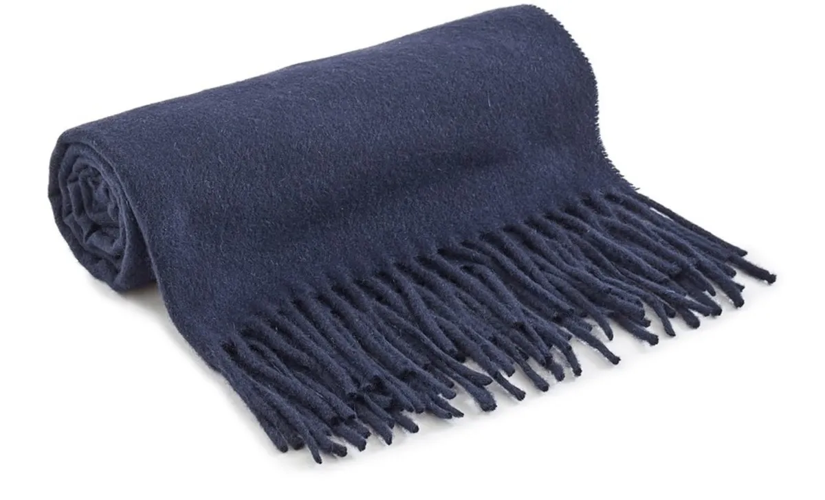 Italian Cashmere Scarf - Navy