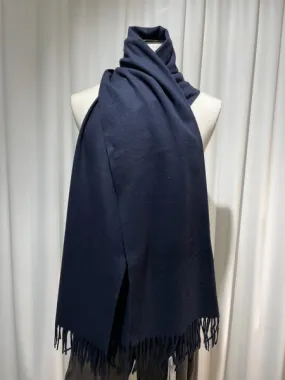 Italian Cashmere Scarf - Navy