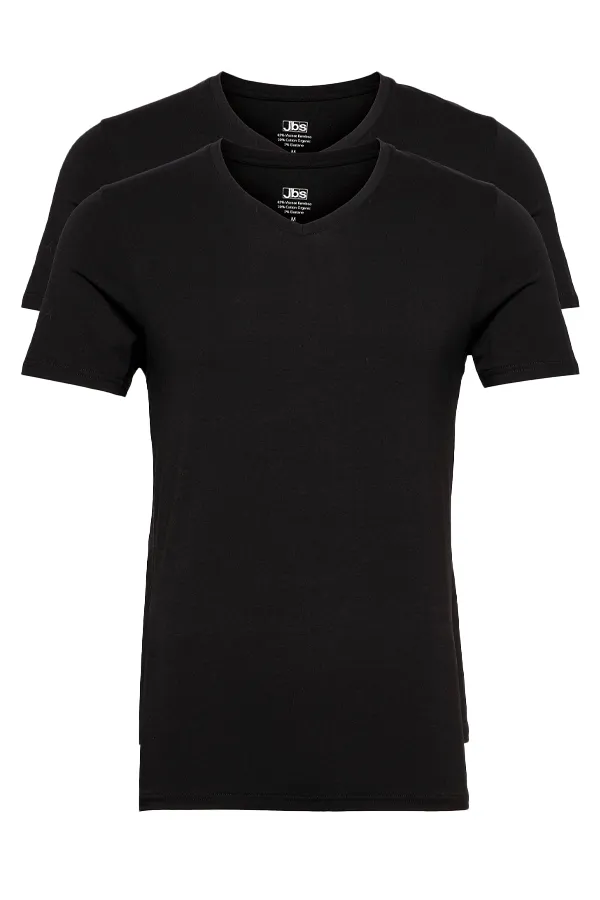 JBS 2-Pack Bamboo T-shirt V-Neck Black