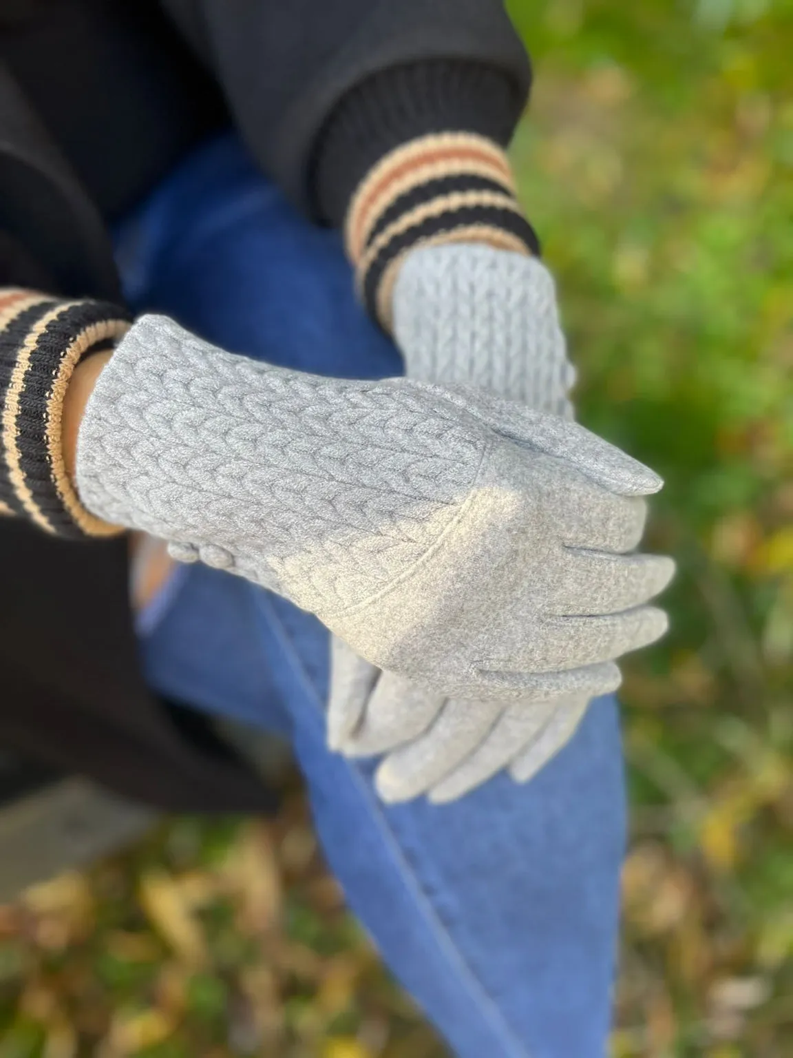 Knitted Detail Gloves