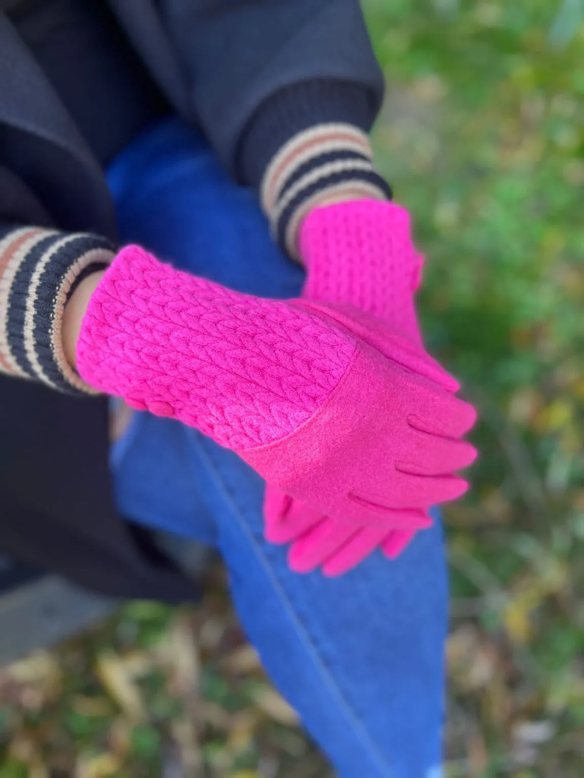 Knitted Detail Gloves