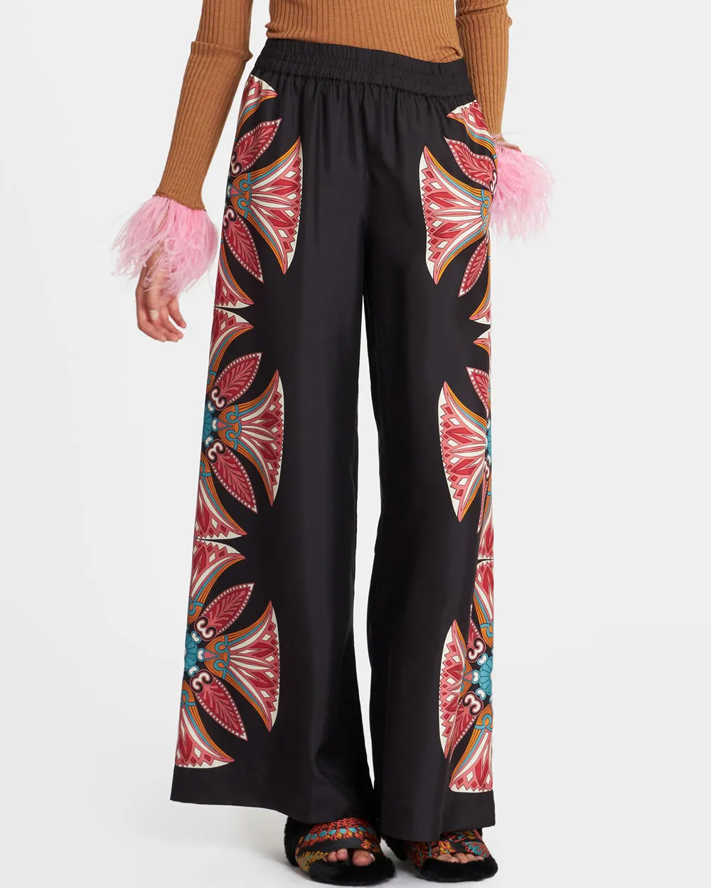 Lotus Placee Pink Palazzo Pant