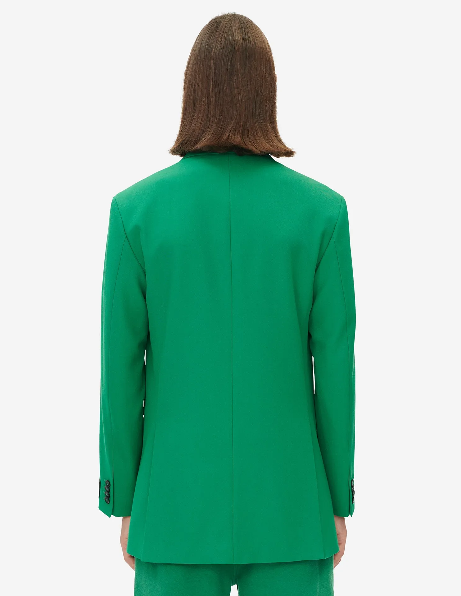 MAISON KITSUN TWO BUTTONS JACKET DEEP GREEN