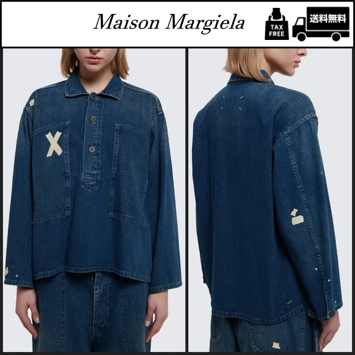 Maison Margiela  |Casual Style Unisex Denim Long Sleeves Cotton Logo