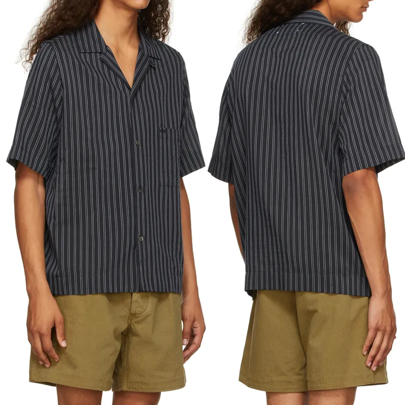 Maison Margiela  |Stripes Street Style Cotton Short Sleeves Logo Designers