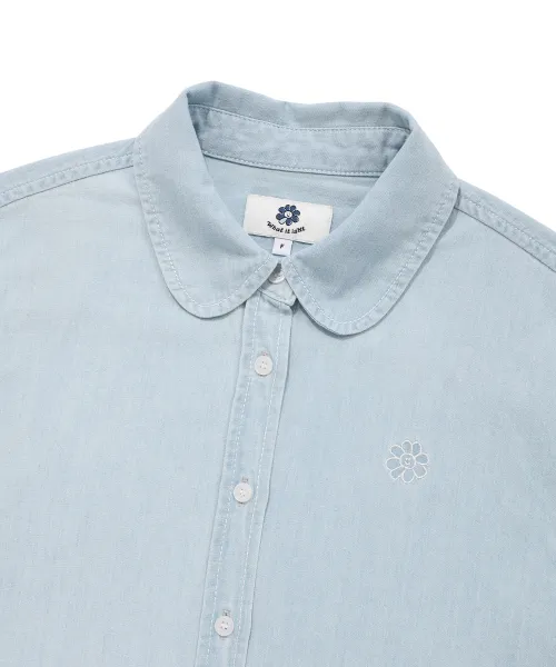 Mark Gonzales  |[WHAT IT ISNT]★FLORY EMBROIDERY DENIM LONG SLEEVE SHIRT