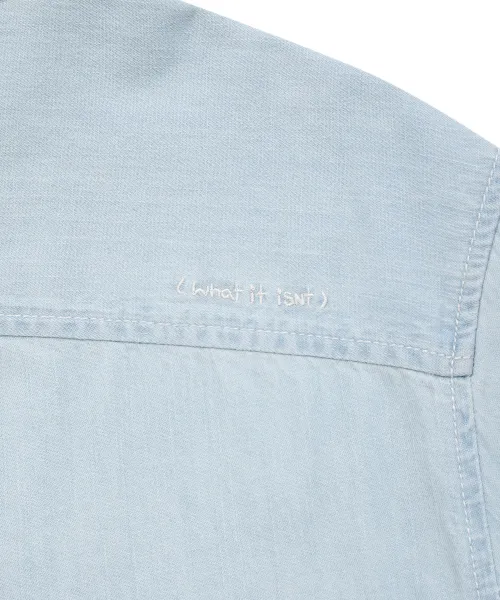 Mark Gonzales  |[WHAT IT ISNT]★FLORY EMBROIDERY DENIM LONG SLEEVE SHIRT